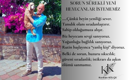 Sorun Sürekli Yeni Heyecanlar İstememiz